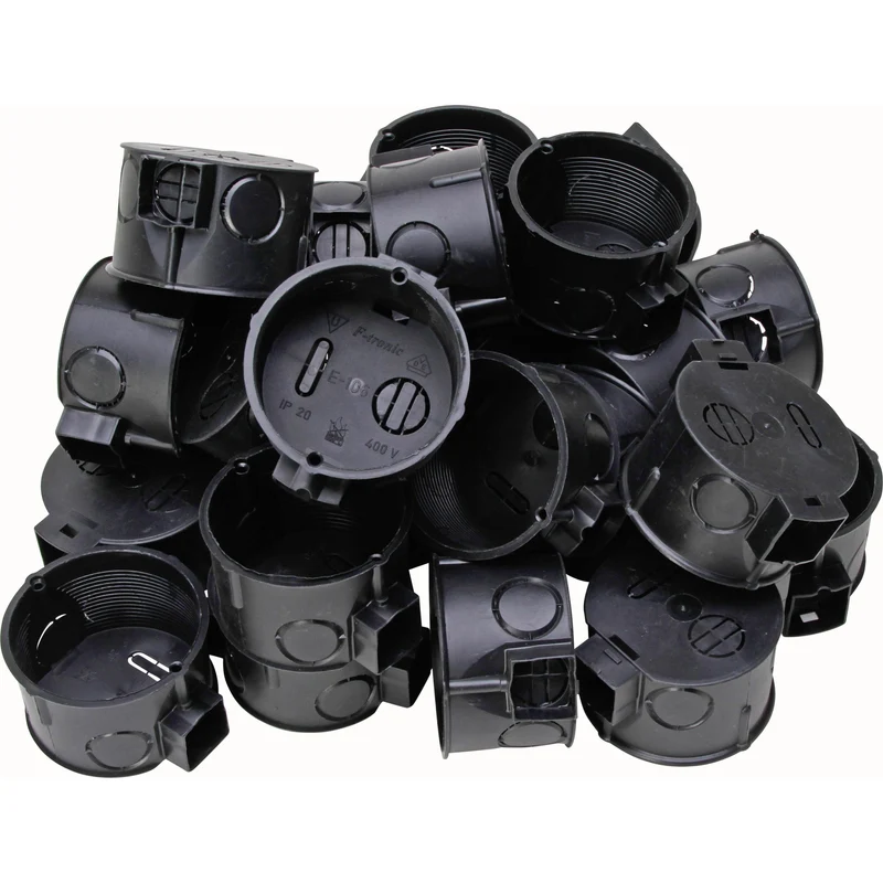 Kopp UP Gerätedose Ø60 mm 46 mm IP20 Schwarz 343100041 25 Stück