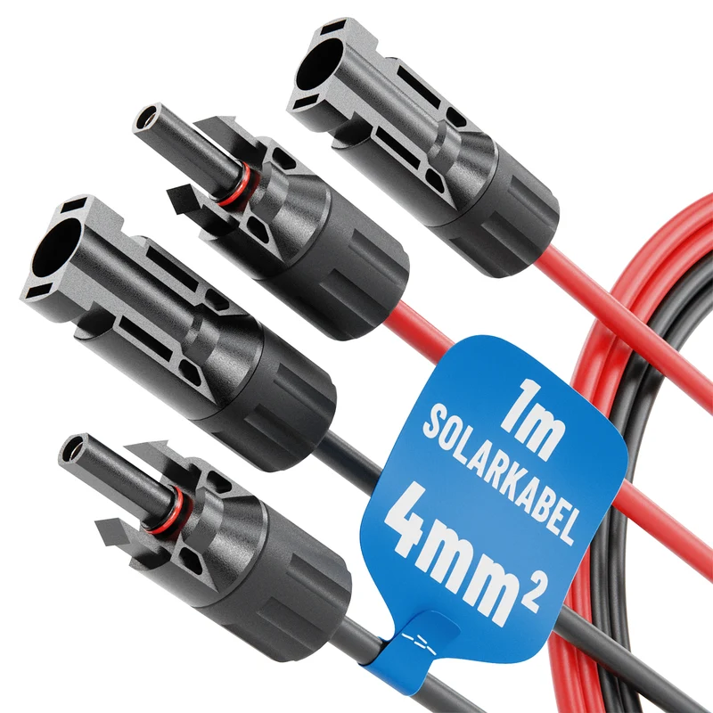 Solarkabel 4 mm² mit Solarsteckern