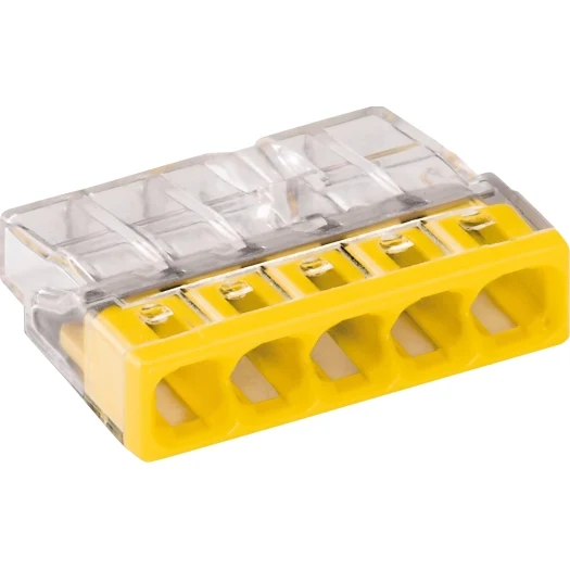 WAGO 2273-205, WAGO-Steckklemme 5x0, 5-2, 5mm², transparent, 100 Stück