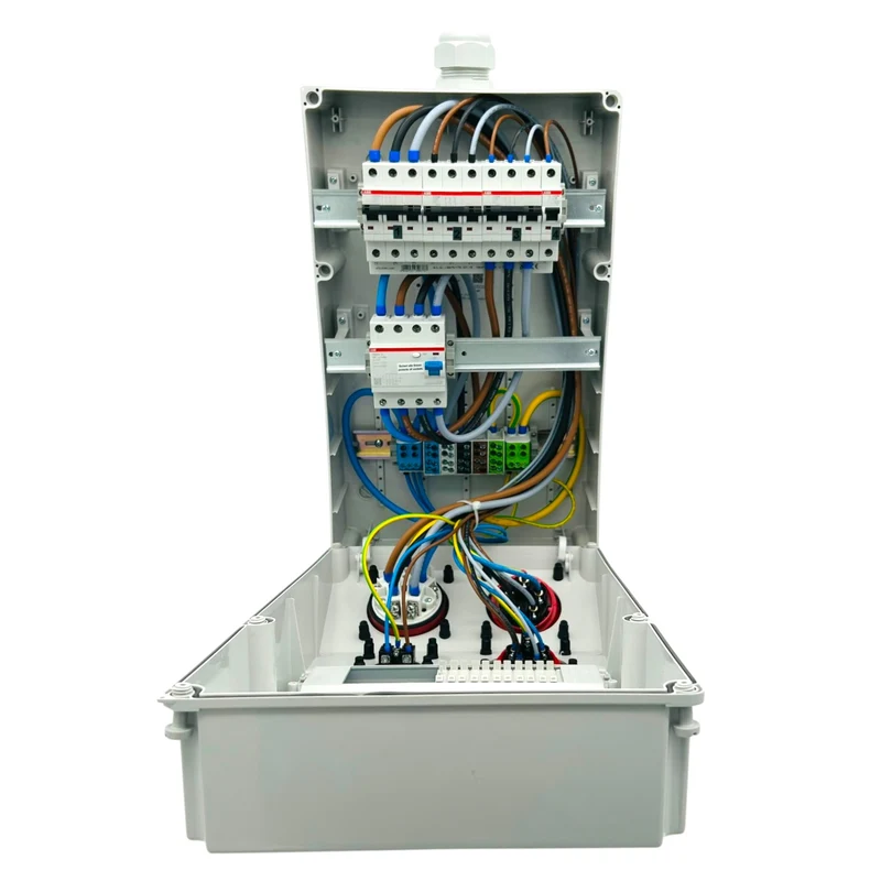 SANOS IP67 Wandverteiler ABB/PCE - 1x CEE 63A 1x CEE 32A 1x CEE 16A und 1x Schukodose mit FI | SAN022