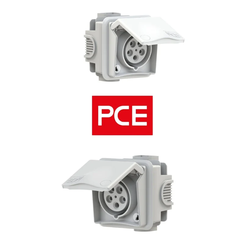 CEE Unterputzdosen 16A - 32A | 400V | IP44 | mit Beschriftungsfeld - PCE