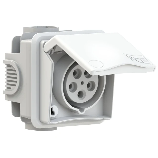 CEE Unterputzdosen 16A - 32A | 400V | IP44 | mit Beschriftungsfeld - PCE