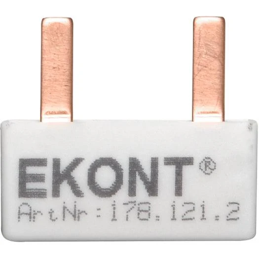 1-Phasen-Stiftschiene geschlossen, 2 Module, gerade, 30 mm lang