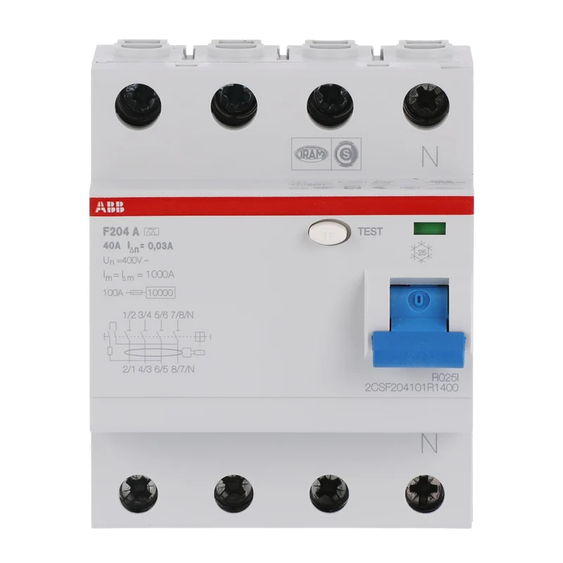 ABB Set 1x FI-Schutzschalter F204A-40/0,03 + 1x Sicherungsautomat S203-B16 + 5x Sicherungsautomat S201-B16 + 1x PS3/12FI Sammelschiene