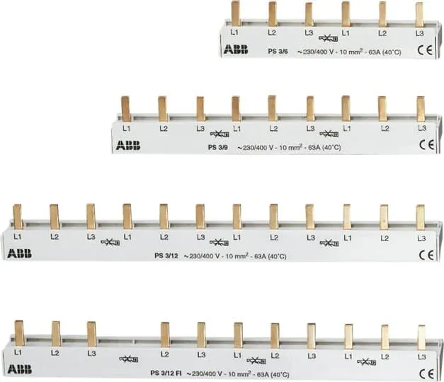 ABB Set 1x FI-Schutzschalter F204A-40/0,03 + 1x Sicherungsautomat S203-B16 + 5x Sicherungsautomat S201-B16 + 1x PS3/12FI Sammelschiene
