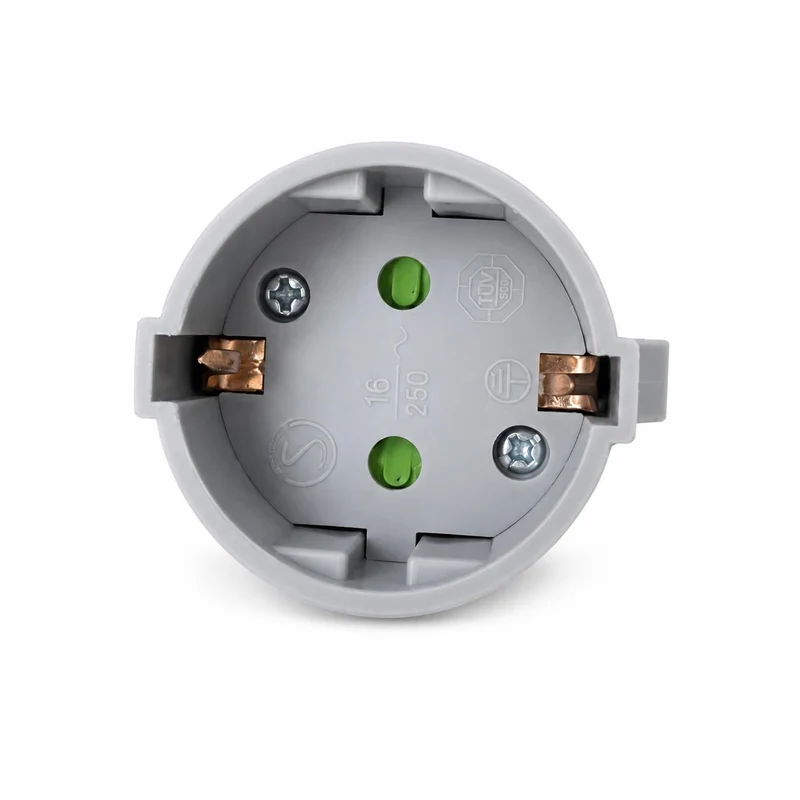 KOPP Germany Kunststoff Schutzkontakt-Kupplung mit Abzugshilfe IP20 für 3x1,5 mm²