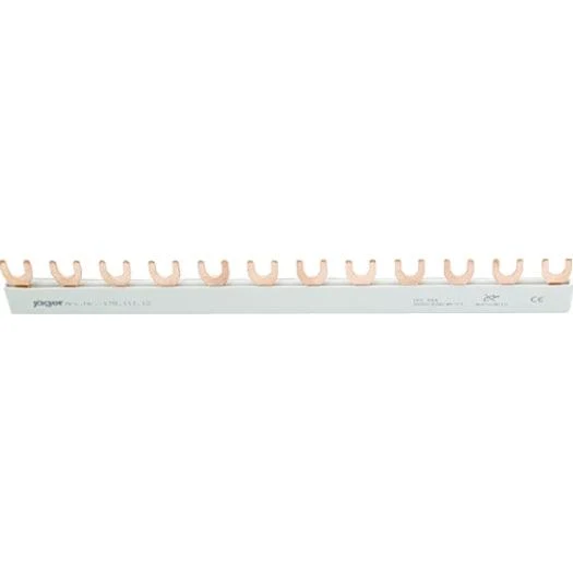 1-Phasen-Gabelschiene geschlossen, 12 Module, L-Ausführung, 210 mm lang