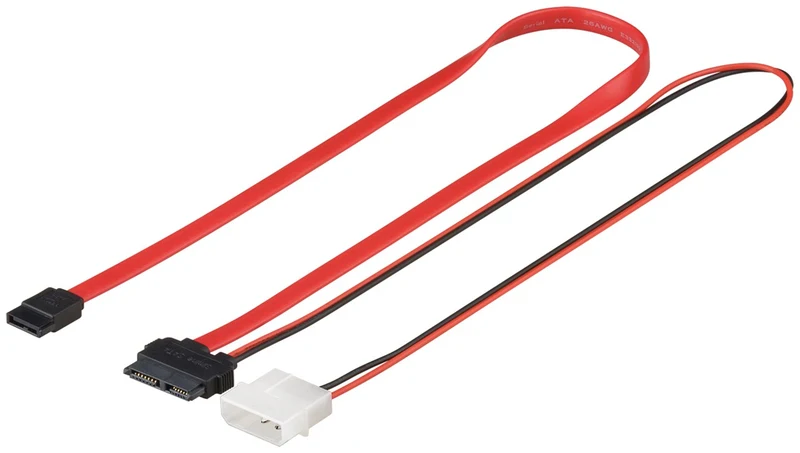 HDD S-ATA SlimLine Kabel 1,5 Gbit/s/3 Gbit/s 2in1