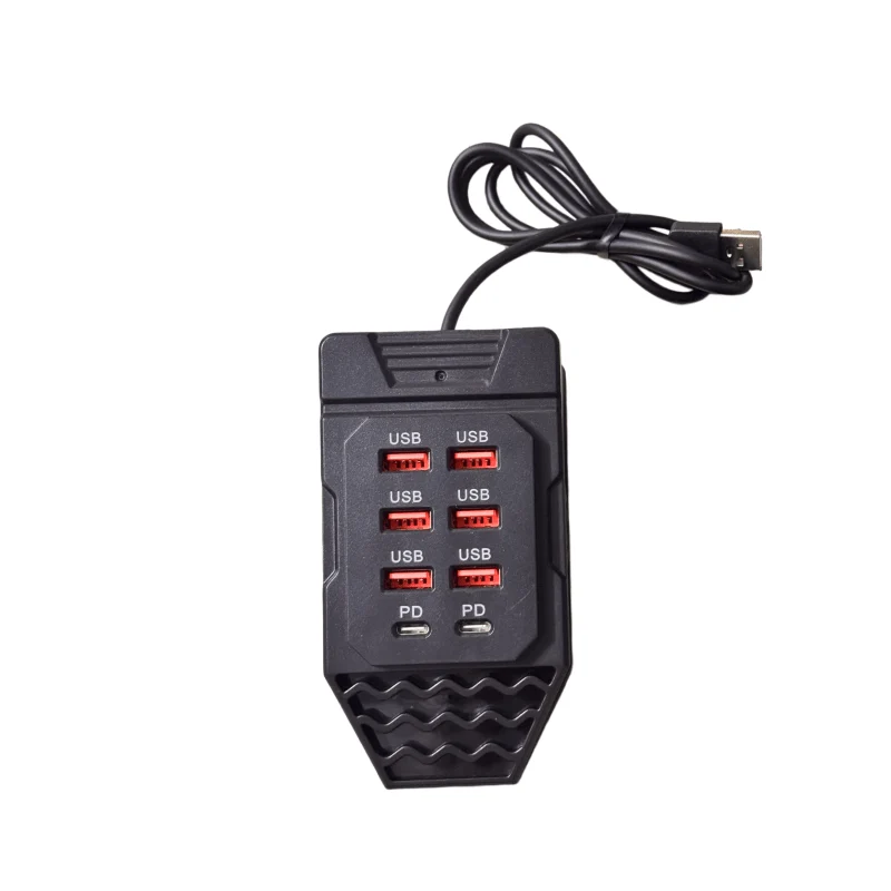 USB-Ladehub mit 8 Anschlüssen und Tischklemme