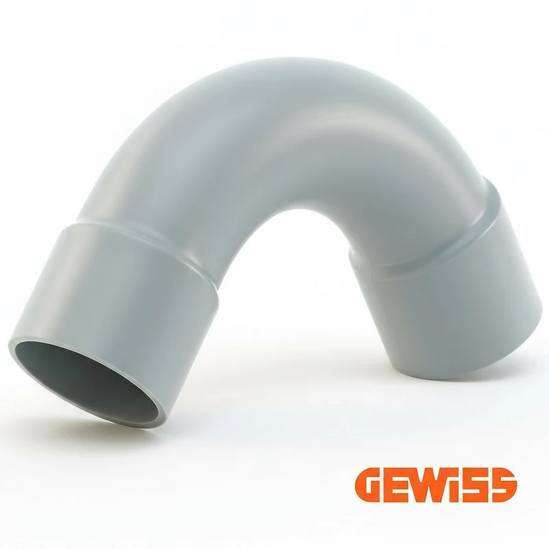 PVC-Rohrbogen 90° M32, kleiner Bogen, 2 Stück
