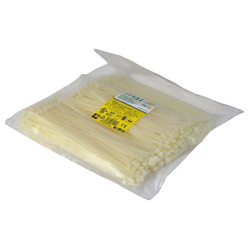 sapiSelco kabelbinder Stahlzahn 200x2,5 mm MET.2.2305R VPE 1000stk, natur