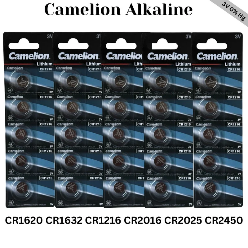 5x Camelion Ultra Lithium 3V CR2450 CR2025 CR2016 CR1632 CR1620 CR1216 Batterie