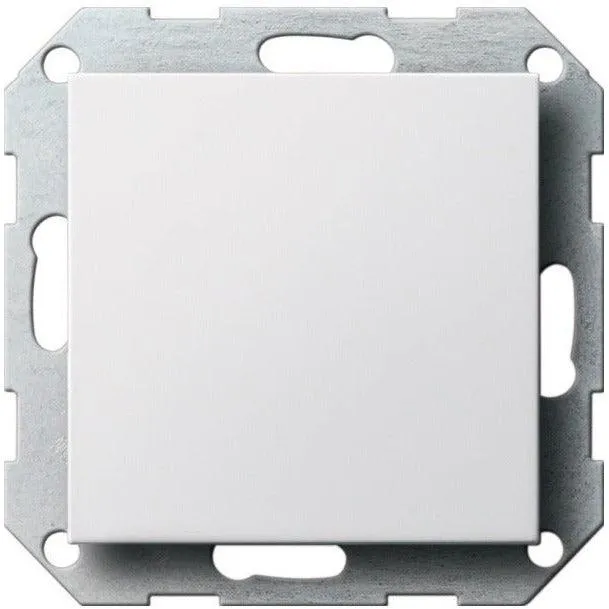 GIRA 026803 Blindabdeckung, System 55, mit Tragring, Reinweiß glänzend