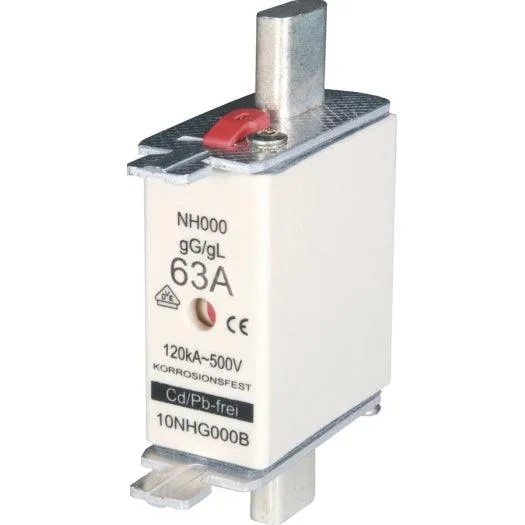 NH-Sicherung, C00, 63A, 500VgL-gG mit Stirnkennmelder, ETI 004181212, 3 Stück