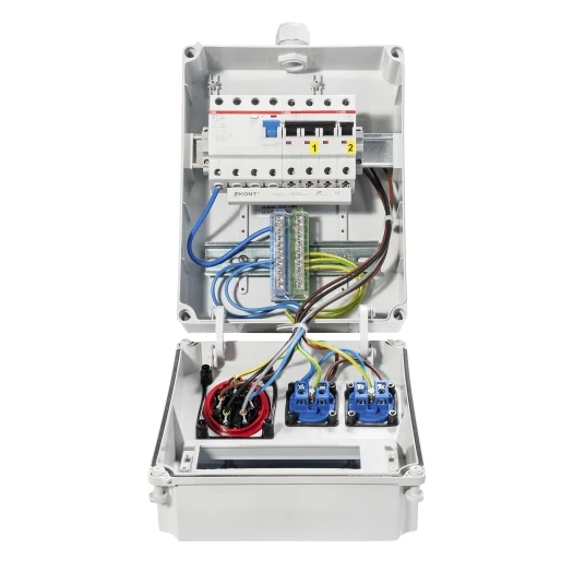 SANOS Wandverteiler ABB/PCE - 1x CEE 16A und 2x Schukodosen mit FI | SAN007