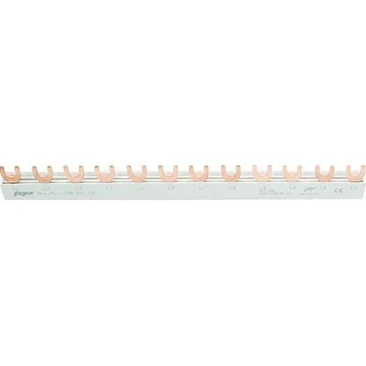 3-Phasen-Gabelschiene geschlossen, 12 Module, L-Ausführung, 210 mm lang
