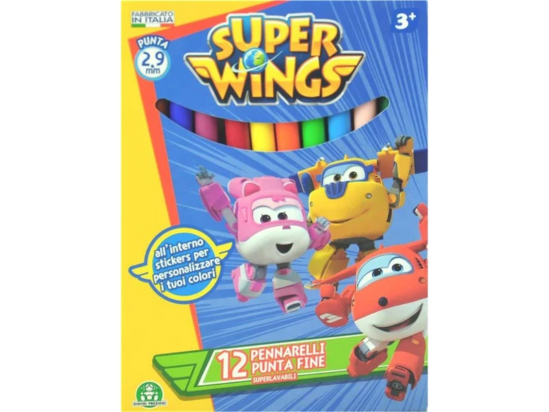 Super Wings Kinder Filzstifte 1Pack=12 Stück Malstifte Fasermaler Marker 2,9 mm