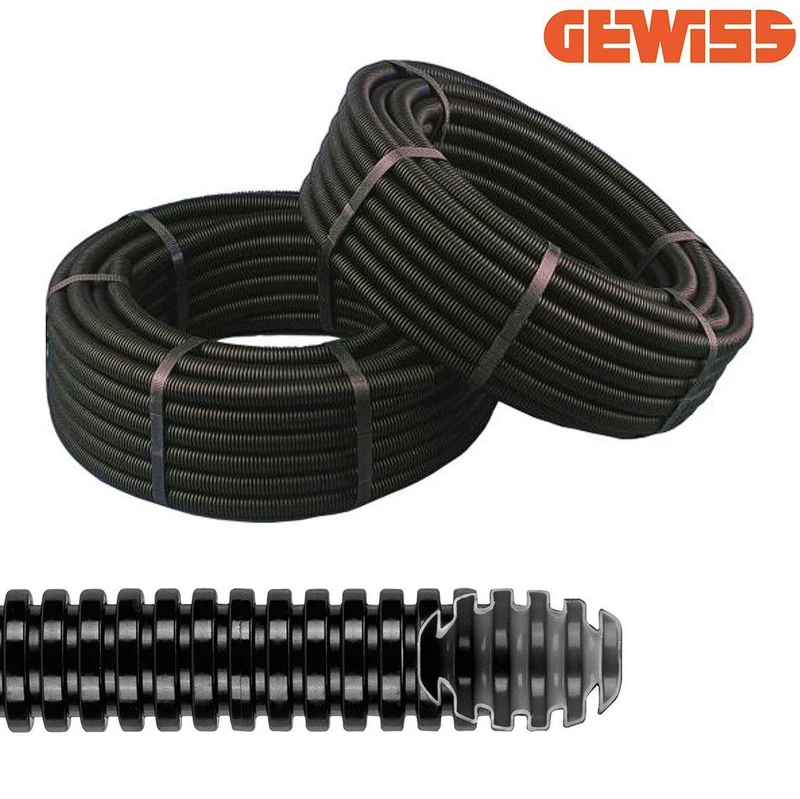 GEWISS DX15025R Elektroinstallationsrohr, Wellrohr, Leerrohr, Schutzrohr, M25, 75 Meter