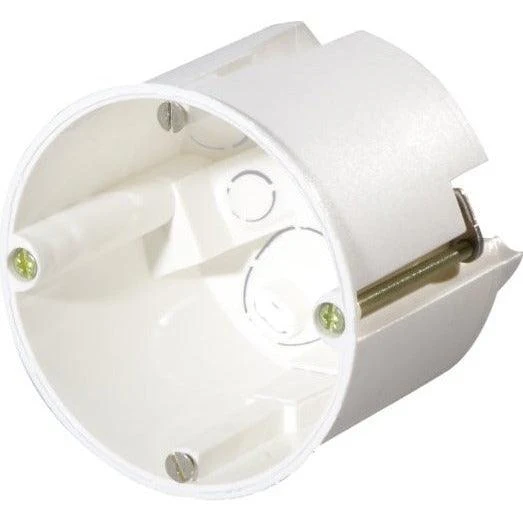 F-TRONIC 7350097 Hohlwand-Dose, tief, 61mm, Ø 68mm weiß halogenfrei, Verbindungs-Steg, 25 Stück
