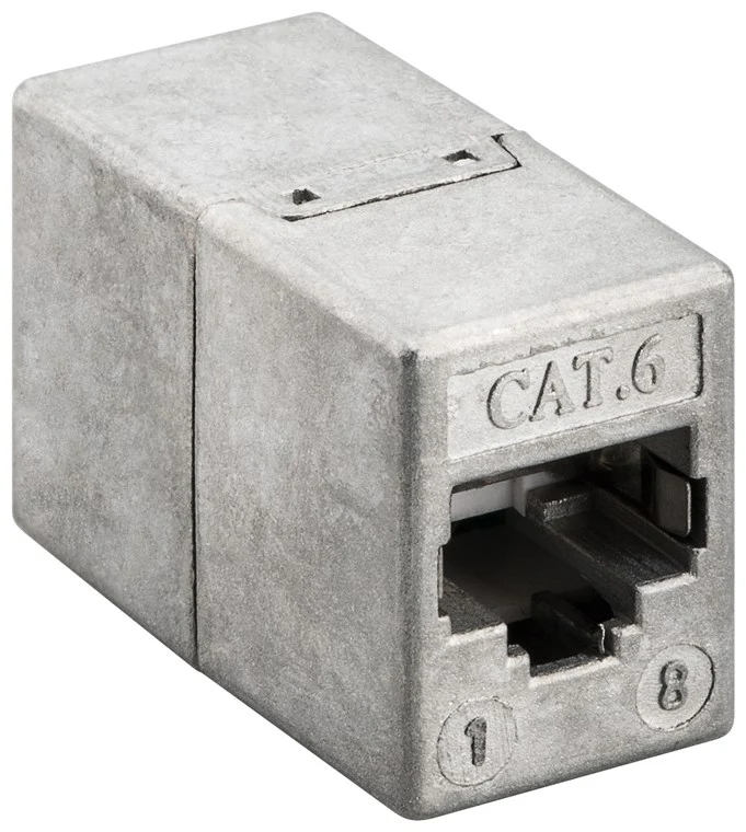 RJ45 Modularkupplung/Verbinder, CAT 6, Vollmetallgehäuse