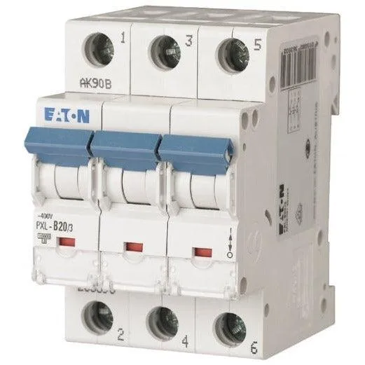 EATON PXL-B20/3 - Leitungsschutzschalter, 20 A, 3p, Charakteristik: B, 236393