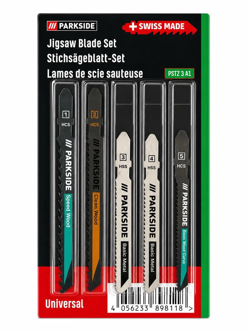 PARKSIDE® Universal Stichsägeblatt-Set » PSTZ 3 A1. 5-teilig