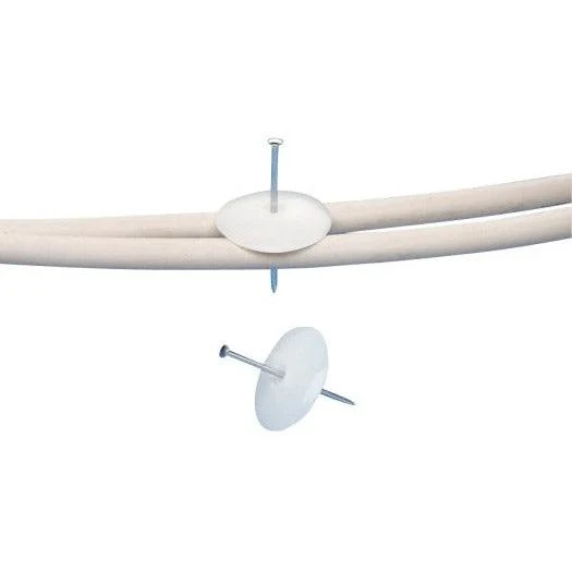 DEWIT 900062 Nagelscheibe 34mm mit Nagel, 3x60mm gestiftet, 100 Stück