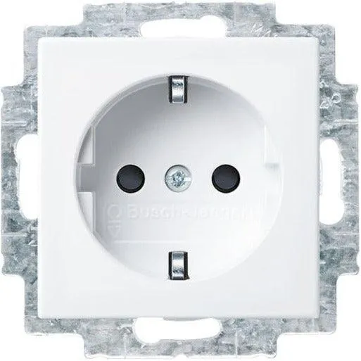 Busch Jäger 2CKA002013A5379 SCHUKO Steckdose balance SI alpinweiß mit Berührungsschutz (20 EUCB-914)