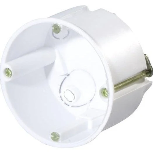 F-TRONIC 7350095 Hohlwand-Dose, 47mm, Ø 68mm, weiß halogenfrei, mit Metallkrallen, 25 Stück