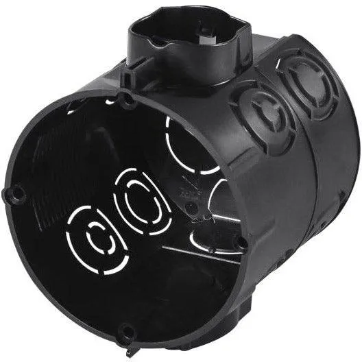 F-TRONIC 7310130 UP-Schalterdose, flach, schwarz 4-Loch, Ø 60mm / Höhe: 41mm, 25 Stück