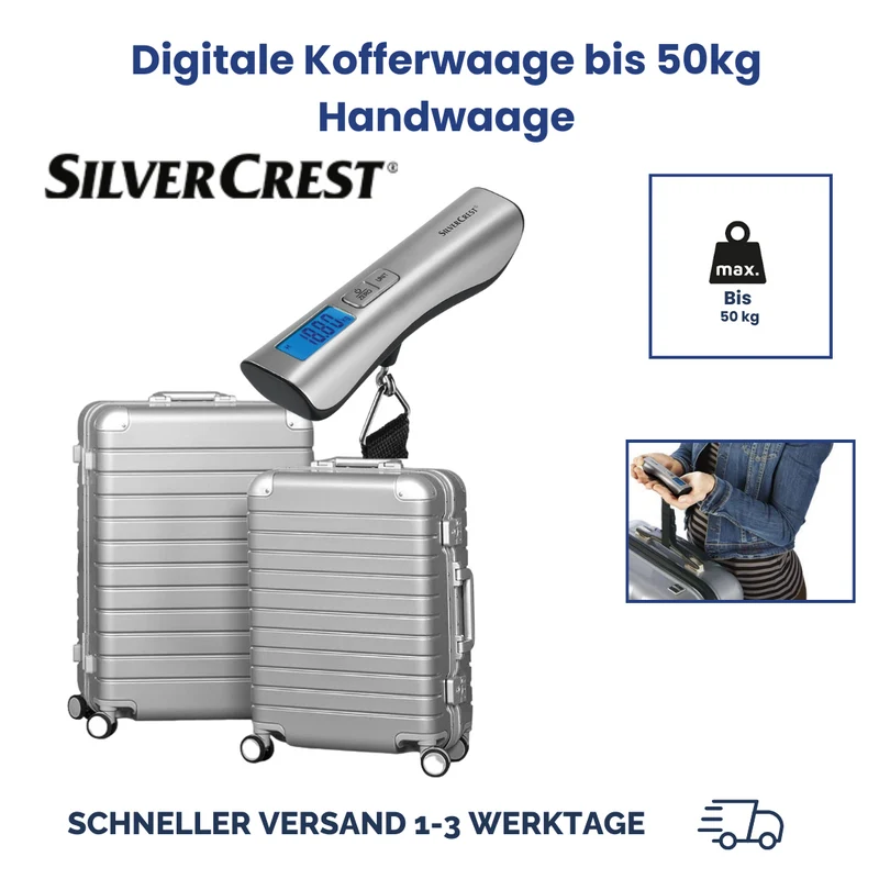 Digitale Kofferwaage bis 50kg Handwaage
