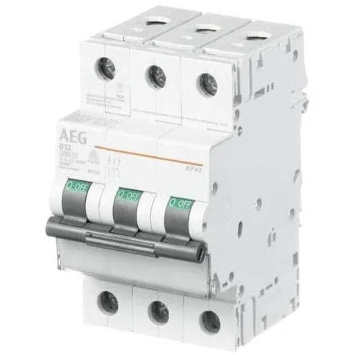 AEG Leitungsschutzschalter 3-polig "EP 63" B, 25 A 4TQA667226R0000
