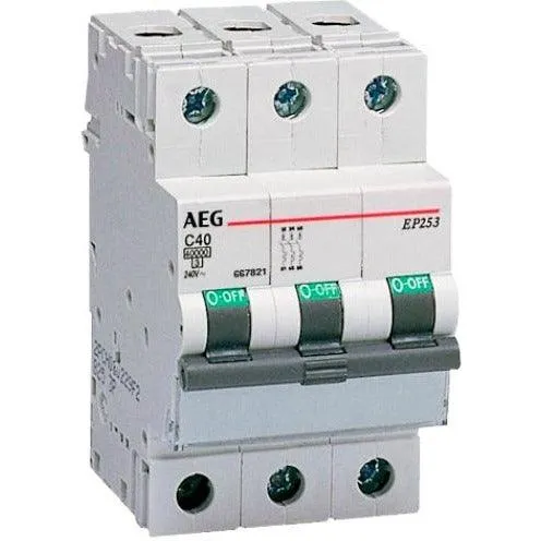 AEG Leitungsschutzschalter 3-polig "EP 63" B, 10 A 4TQA667222R0000