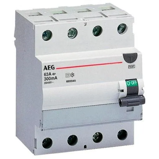 AEG FP A 4 40/030 - FI-Schalter 4P Typ A 40A, 30mA, 4TE, 4TQA603408R0000
