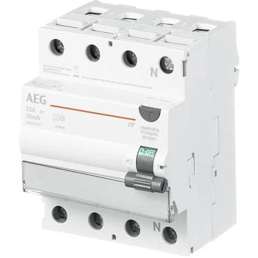 AEG FP A 4 25/030 - FI-Schalter 4P Typ A 25A, 30mA, 4TE, 4TQA603406R0000