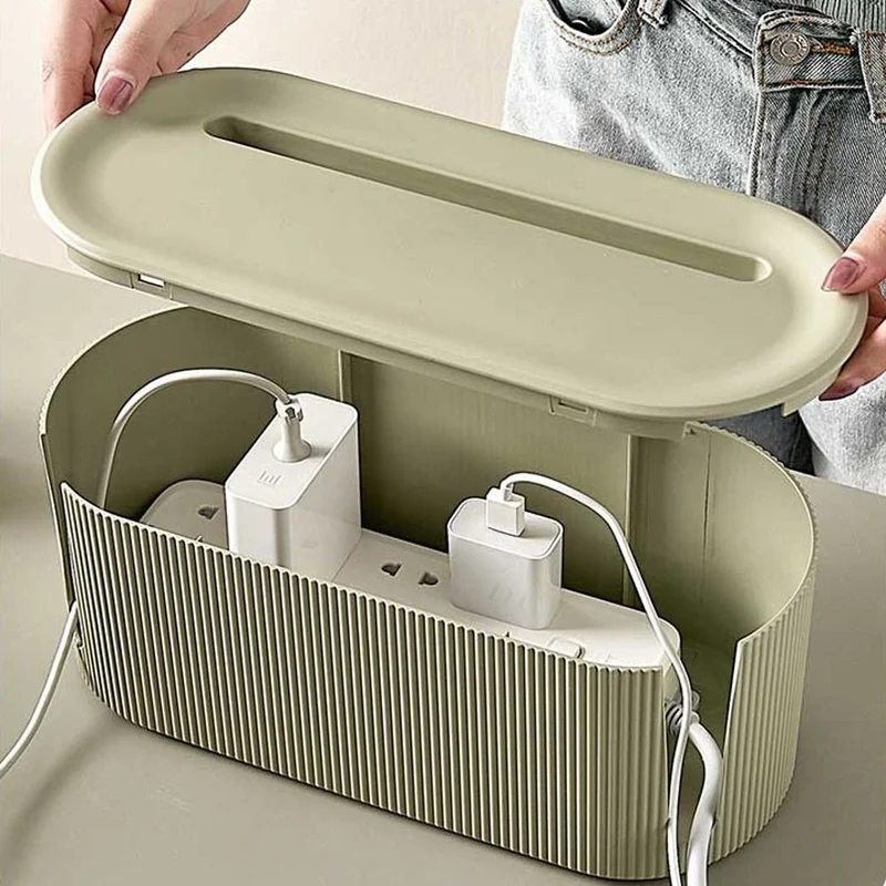 Kabelmanagement-Box für Steckdosenleisten und Kabel