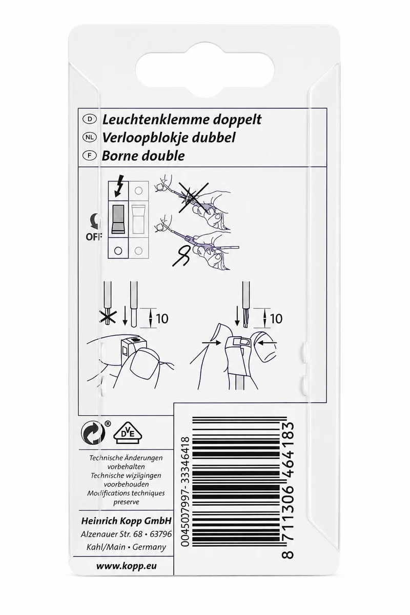 KOPP Leuchtenklemme doppelt