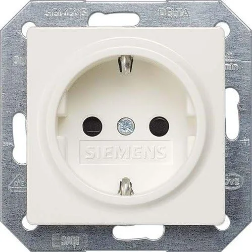 SIEMENS, SCHUKO-Steckdose mit Shutter - titanweiss