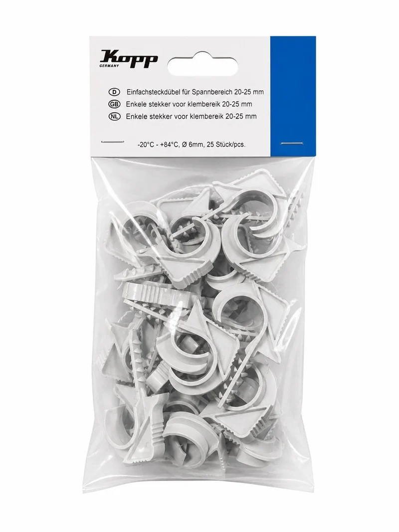 KOPP Single plug-in dowel for clamping range 20-25mm, drill diameter 6 mm