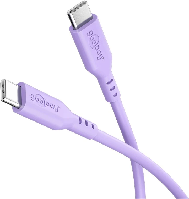 USB-C™-Silikonkabel, 1,5 m, lila