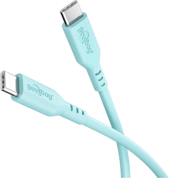 USB-C™-Silikonkabel, 1,5 m, türkis
