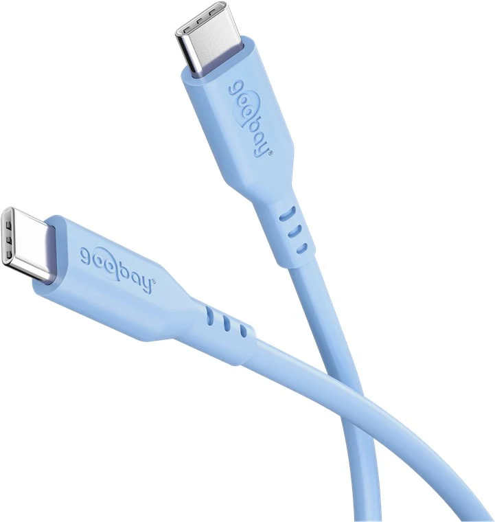 USB-C™-Silikonkabel, 1,5 m, blau