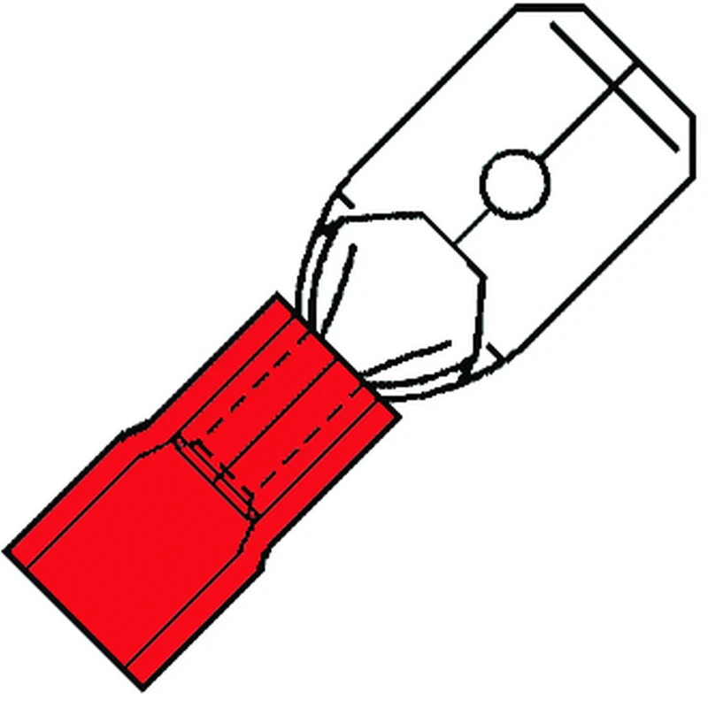 Isolierter Nylon Flachstecker 6.3x0.8mm SuperPidg - 151090 [100 Stück]