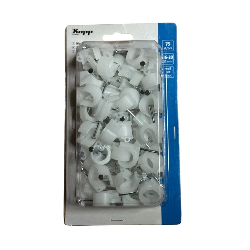 Kopp Iso-Nagelschellen, 16-20mm, mit gehärteten 40mm-Stahlstiften, 75 Stück