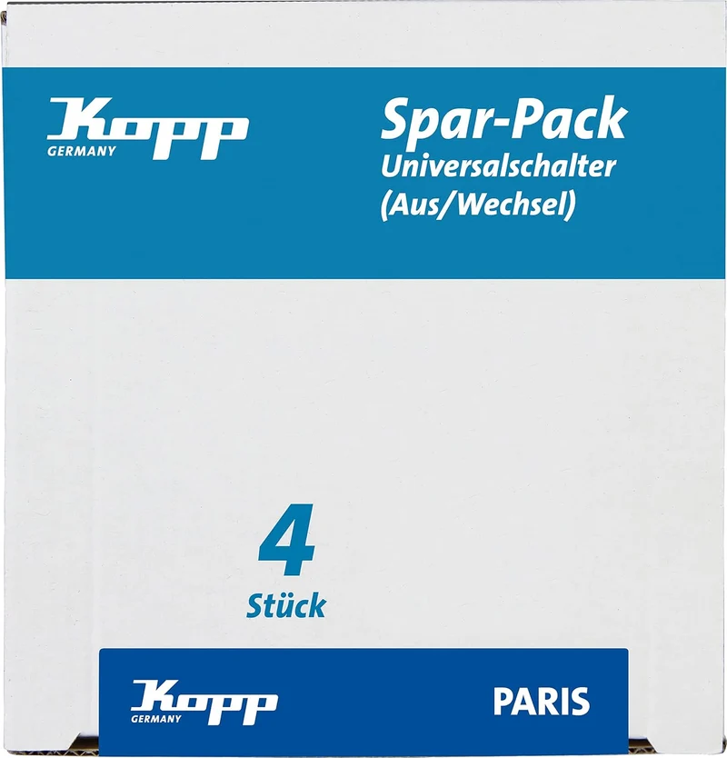 Kopp Paris Aus- Wechselschalter Unterputz 4er Set Unterputz Silber