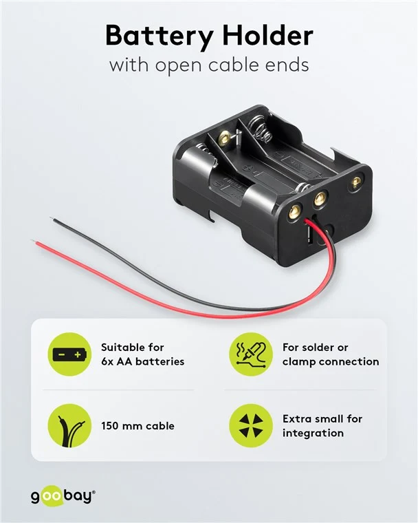 6x AA (Mignon) Batteriehalter