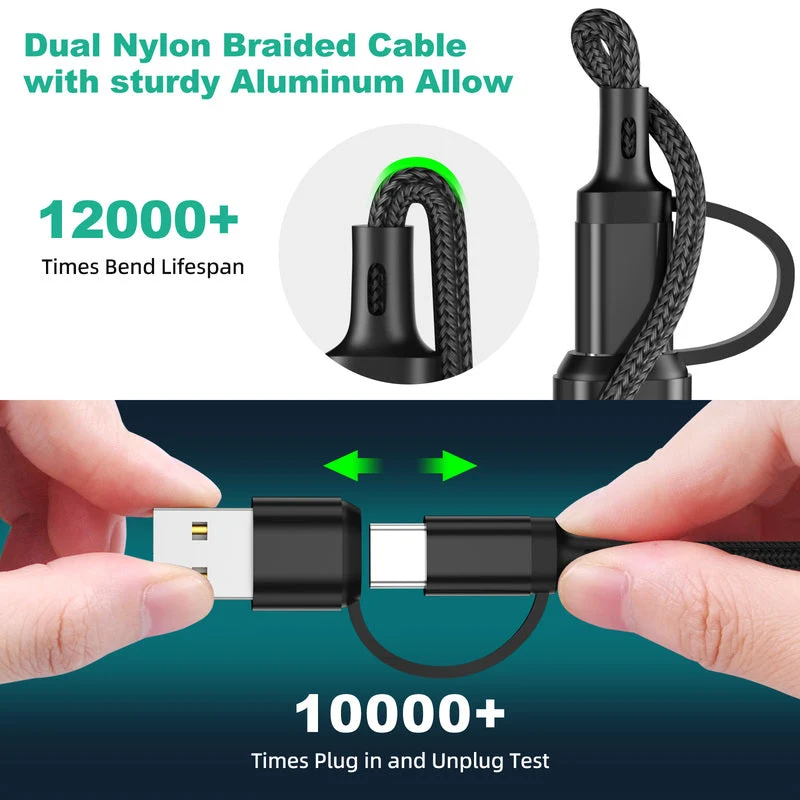 FlexCharge 3-in-1 Kabel – Stark, Praktisch und Universell