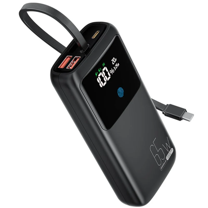 VoltMate Pro 65W – Schlanke Multilade-Powerbank mit Touch-Display