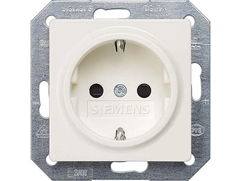SIEMENS, SCHUKO-Steckdose mit Shutter - elektroweiß