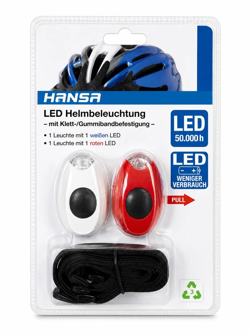 Fischer LED Helmbeleuchtung mit Klett-/Gummibandbefestigung
